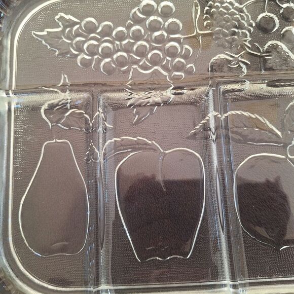 Vintage Indiana Glass Vintage Crystal Happenings 5-Part Relish Tray 60s No. 3678 - Picture 6 of 16